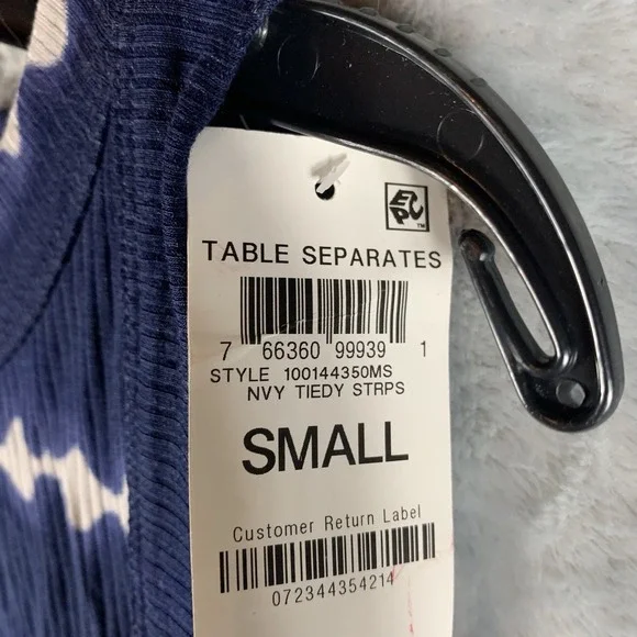 Jenni Women's Tank Top S Blue Tie Dye Stripes Pajamas PJs Lounge Crew Neck NWT‎ - Picture 4 of 9